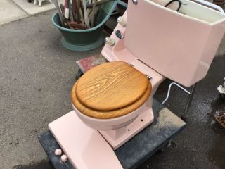 1940’s/50’s Pink Corner Tub, Sink & Toilet