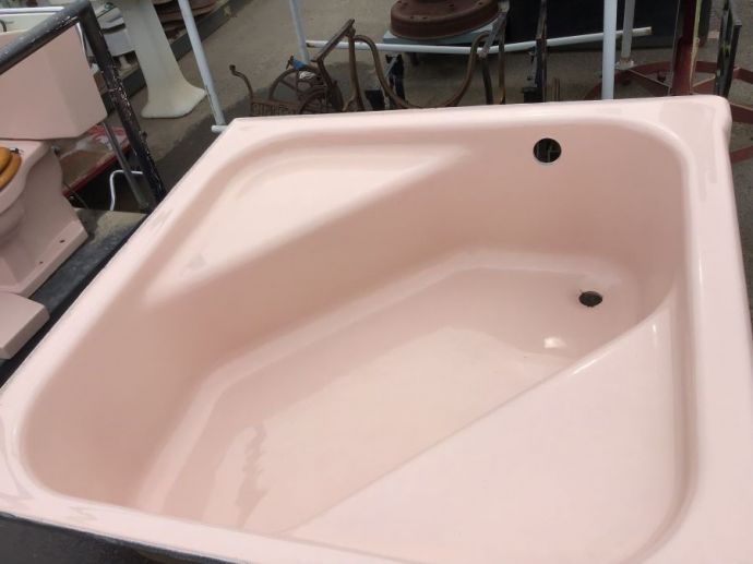 Vintage Pink Tub, Toilet & Sink