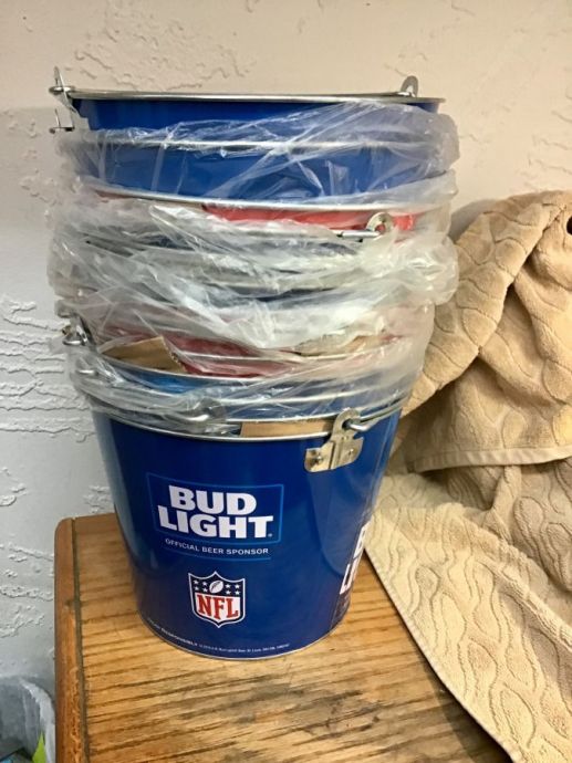 Bud Light Metal Buckets