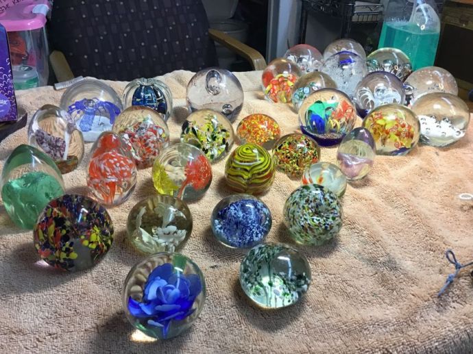 Glass Paperweights- Over 30 To Choose From