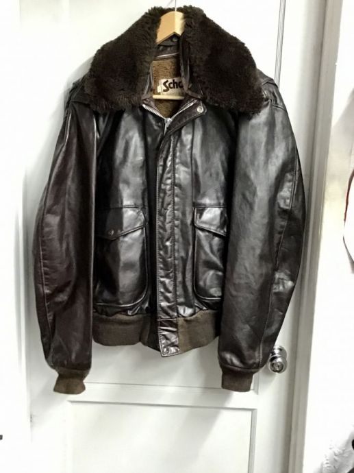 Schott Men’s Leather Jacket- 46 Long, Made U.S.A.
