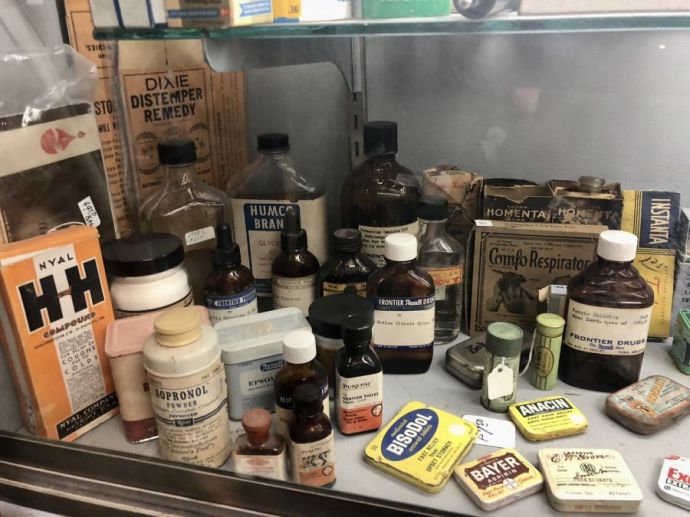Vintage Medicine Bottles with Original Labels