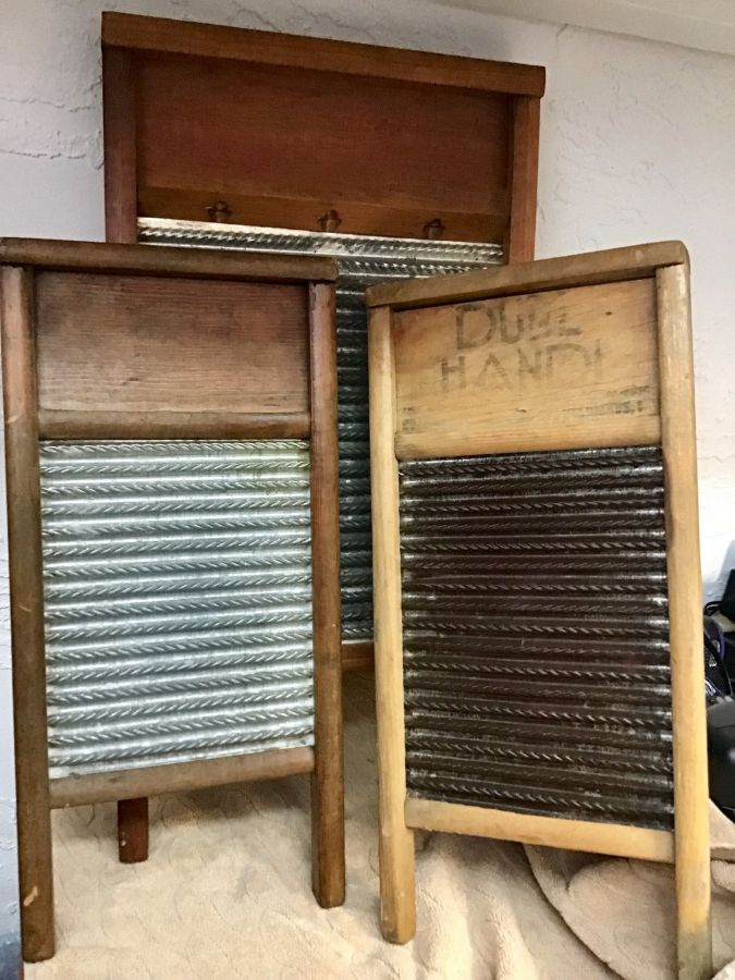 Antique Washboards Small To Large Glass Brass Metal The Packrats Den